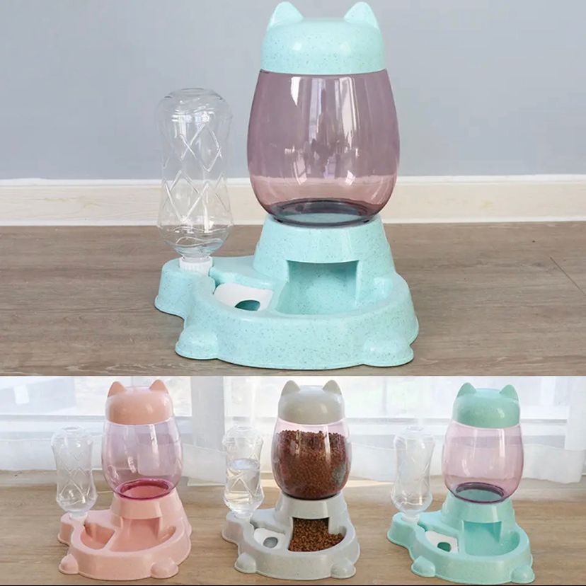 Dispensador Automático 2 en 1 para Mascotas